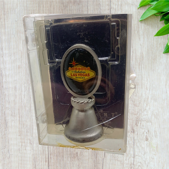 Vintage Welcome to Las Vegas Marquee Sign Souvenir Metal Miniature Bell New Box - Picture 5 of 5